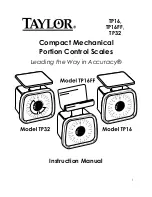 Taylor TP32 Instruction Manual preview