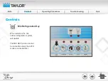 Предварительный просмотр 20 страницы Taylor Turbo Charge 8752 Operator Training