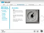 Предварительный просмотр 33 страницы Taylor Turbo Charge 8752 Operator Training
