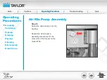 Предварительный просмотр 60 страницы Taylor Turbo Charge 8752 Operator Training