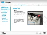 Предварительный просмотр 70 страницы Taylor Turbo Charge 8752 Operator Training