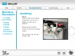 Предварительный просмотр 71 страницы Taylor Turbo Charge 8752 Operator Training