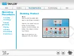 Предварительный просмотр 82 страницы Taylor Turbo Charge 8752 Operator Training