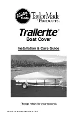 TaylorMade Trailerite Installation & Care Manual предпросмотр