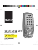 Предварительный просмотр 1 страницы Taymor Concierge 300 User Manual