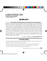 Preview for 43 page of Taymor Concierge 300 User Manual