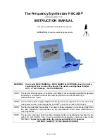 Предварительный просмотр 1 страницы TB-Electronics Frequency Synthesizer F-SCAN2 Instruction Manual