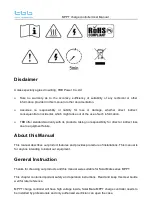 Preview for 3 page of TBB power Solar Mate User Manual