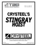 TBEI CRYSTEEL STINGRAY Manual preview