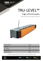 TBI TRU-BILT TRU-LEVEL Installation & Owner'S Manual preview