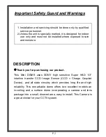 Preview for 2 page of TBK vision RYK2C54 Instruction Manual