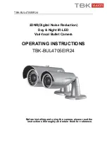 Preview for 1 page of TBK vision TBK-BUL4705EIR24 Operating Instructions Manual