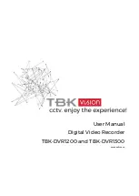 TBK vision TBK-DVR1200 Series User Manual preview