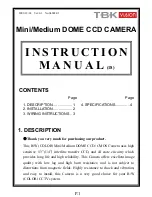 Preview for 1 page of TBK vision TBK-M71HF Instruction Manual