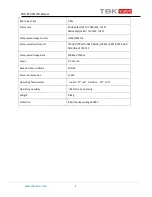 Preview for 7 page of TBK TBK-PTZ6610IR Installation & User Manual