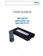 TBM MPL027P PS User Manual preview