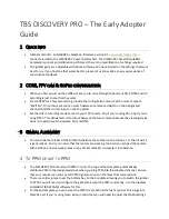 Preview for 1 page of tbs electronics DISCOVERY PRO Quick Start Manual