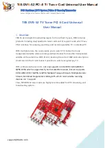 tbs electronics DVB-S2 PCI-E TV User Manual preview