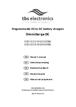 tbs electronics Omnicharge OCD12/12-50 Owner'S Manual preview