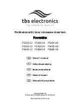 Предварительный просмотр 1 страницы tbs electronics Powersine PS200-12 Owner'S Manual