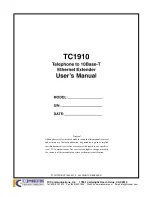 TC Communications TC1910 User Manual preview