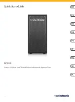 Preview for 1 page of TC Electronic BC208 Quick Start Manual