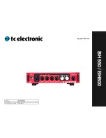 TC Electronic BH550 Manual preview