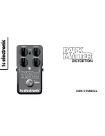 TC Electronic DARK MATTER DISTORTION User Manual preview