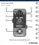 Preview for 1 page of TC Electronic DITTO+ Quick Start Manual