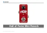 Preview for 1 page of TC Electronic Hall of Fame Mini Reverb Manual