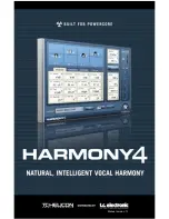 TC Electronic Intelligent Vocal Harmony Harmony4 Manual preview