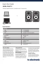 Предварительный просмотр 1 страницы TC Electronic LEVEL PILOT C Quick Start Manual