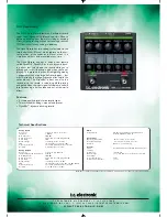 Предварительный просмотр 2 страницы TC Electronic Nova Reverb NR-1 Brochure & Specs