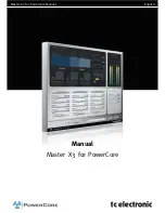 TC Electronic PowerCore Master X3 Product Manual preview