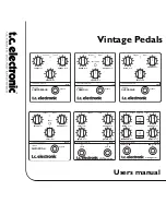 Preview for 1 page of TC Electronic Vintage Pedals User Manual