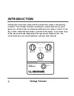 Preview for 8 page of TC Electronic Vintage Pedals User Manual