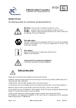 Предварительный просмотр 3 страницы TC FLUID CONTROL KMS-2 Installation And Operating Manual