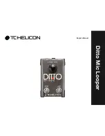 TC-Helicon Ditto Manual preview