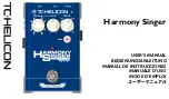 Предварительный просмотр 1 страницы TC-Helicon Harmony Singer User Manual