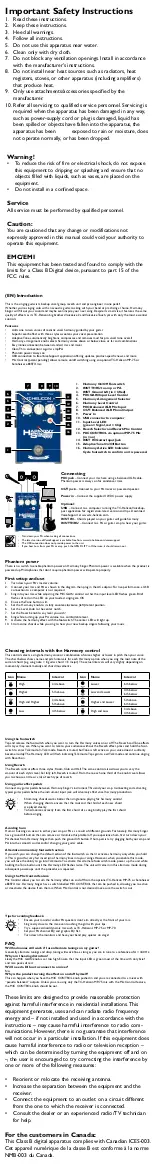 Preview for 2 page of TC-Helicon Harmony Singer User Manual