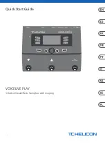 TC-Helicon VOICELIVE PLAY Quick Start Manual предпросмотр