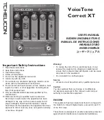 Preview for 1 page of TC-Helicon VoiceTone Correct XT User Manual