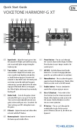 Предварительный просмотр 1 страницы TC-Helicon VOICETONE HARMONY-G XT Quick Start Manual