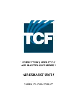 Preview for 1 page of TCF CV Series Instruction, Operation And Maintenance Manual