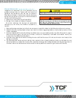 Preview for 13 page of TCF IM-5500 Installation, Operation & Maintenance Manual