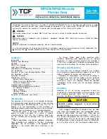 Preview for 1 page of TCF MPQN Installation, Operation & Maintenance Manual