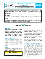 Preview for 1 page of TCF TCVA Installation, Operation & Maintenance Manual