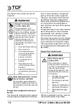 Preview for 14 page of TCF TXP 1016-140 Operating And Assembly Instructions Manual