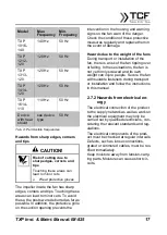 Preview for 17 page of TCF TXP 1016-140 Operating And Assembly Instructions Manual