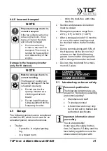 Предварительный просмотр 31 страницы TCF TXP 1016-140 Operating And Assembly Instructions Manual